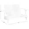 SAFAVIEH Patio Collection Hampton Adirondack Acacia Wood Bench(White)