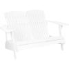 SAFAVIEH Patio Collection Hampton Adirondack Acacia Wood Bench(White)