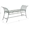 Safavieh Outdoor Collection Hadley Antique White Bench(Antique Dark Green)