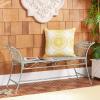 Safavieh Outdoor Collection Hadley Antique White Bench(Antique Dark Green)