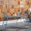 Safavieh Outdoor Collection Hadley Antique White Bench(Mossy Blue)