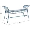 Safavieh Outdoor Collection Hadley Antique White Bench(Mossy Blue)
