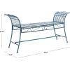 Safavieh Outdoor Collection Hadley Antique White Bench(Mossy Blue)