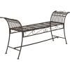 Safavieh Outdoor Collection Hadley Antique White Bench(Rustic Brown)
