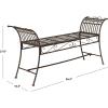 Safavieh Outdoor Collection Hadley Antique White Bench(Rustic Brown)