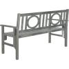 Safavieh Outdoor Living Collection Piedmont Folding Bench(Ash Grey)
