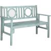 Safavieh Outdoor Living Collection Piedmont Folding Bench(Beach House Blue)