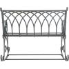 Safavieh PAT5021A Outdoor Collection Ressi Pearl White Rock Bench(Black Rust)