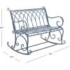 Safavieh PAT5021A Outdoor Collection Ressi Pearl White Rock Bench(Mossy Blue)