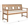 Safavieh PAT6736A Outdoor Collection Montclair 3 Seat Bench(Natural / Beige)