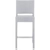 SAFAVIEH FOX5201C Collection Bethel Indoor/Outdoor Bar Stool, White(Grey)