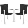 SAFAVIEH Home Collection Cordova Black Indoor-Outdoor Stacking Arm Chair(Black)