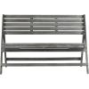 SAFAVIEH Outdoor Collection Luca Ash Grey Folding Bench(Ash Grey)