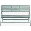 SAFAVIEH Outdoor Collection Luca Ash Grey Folding Bench(Beach House Blue)