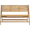 SAFAVIEH Outdoor Collection Luca Ash Grey Folding Bench(Natural)