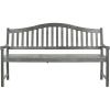 SAFAVIEH Outdoor Collection Mischa Natural Brown Bench(Ash Grey)