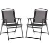 SAFAVIEH Outdoor Patio Furniture Collection – Alvin Folding Chair (PAT6900)(Black/Black)