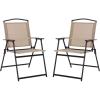 SAFAVIEH Outdoor Patio Furniture Collection – Alvin Folding Chair (PAT6900)(Black/Creme)