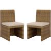 SAFAVIEH Outdoor Patio Furniture Collection – Emma Rattan & Cushion Dining Chair, Modern Woven Outdoor Seating (PAT7565)(Natural/Taupe)
