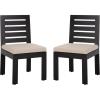 SAFAVIEH Outdoor Patio Furniture Collection – Fash Dining Chair, Fully Assembled Modern Outdoor Seating (PAT7551)(Black/Taupe)