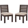 SAFAVIEH Outdoor Patio Furniture Collection – Fash Dining Chair, Fully Assembled Modern Outdoor Seating (PAT7551)(Brown/Taupe)