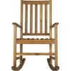 SAFAVIEH PAT6707K Outdoor Collection Barstow Dark Slate Gray Rocking Chair(Teak)