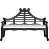 SAFAVIEH PAT6741A Outdoor Collection Azusa Bench(Dark Slate Gray / Beige)