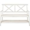 SAFAVIEH PAT6744A Collection Mayer Black 49.21″ Outdoor Bench(White)