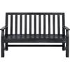 SAFAVIEH Patio Collection Edwin Adirondack Acacia Wood Bench(Dark Slate Gray)