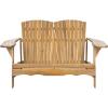 SAFAVIEH Patio Collection Hampton Adirondack Acacia Wood Bench(Natural)