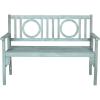 Safavieh Outdoor Living Collection Piedmont Folding Bench(Beach House Blue)