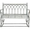 Safavieh PAT5021A Outdoor Collection Ressi Pearl White Rock Bench(Antique Dark Green)