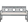 Safavieh PAT6736A Outdoor Collection Montclair 3 Seat Bench(Ash Grey / Beige)