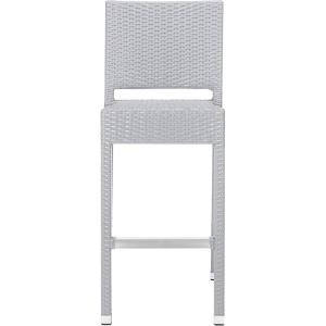 SAFAVIEH FOX5201C Collection Bethel Indoor/Outdoor Bar Stool, White(Grey)