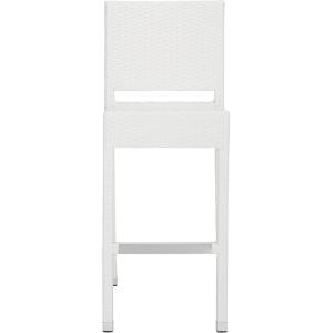 SAFAVIEH FOX5201C Collection Bethel Indoor/Outdoor Bar Stool, White(White)