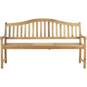 SAFAVIEH Outdoor Collection Mischa Natural Brown Bench(Natural)