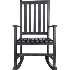SAFAVIEH PAT6707K Outdoor Collection Barstow Dark Slate Gray Rocking Chair(Dark Slate Gray)