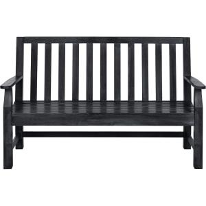 SAFAVIEH Patio Collection Edwin Adirondack Acacia Wood Bench(Dark Slate Gray)