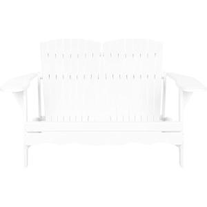 SAFAVIEH Patio Collection Hampton Adirondack Acacia Wood Bench(White)