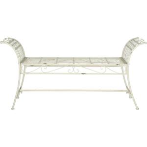 Safavieh Outdoor Collection Hadley Antique White Bench(Antique White)