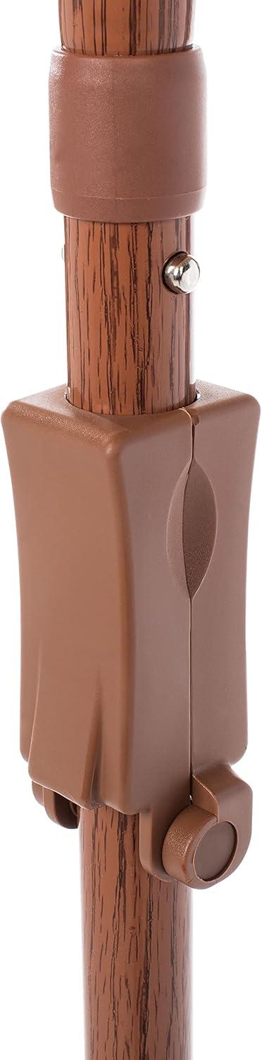 image:imageSAFAVIEH 65ft Outdoor Patio Umbrella Hilo Collection Tiki Brown Button Tilt UV Resistant for Deck Backyard Poolside PAT8512A