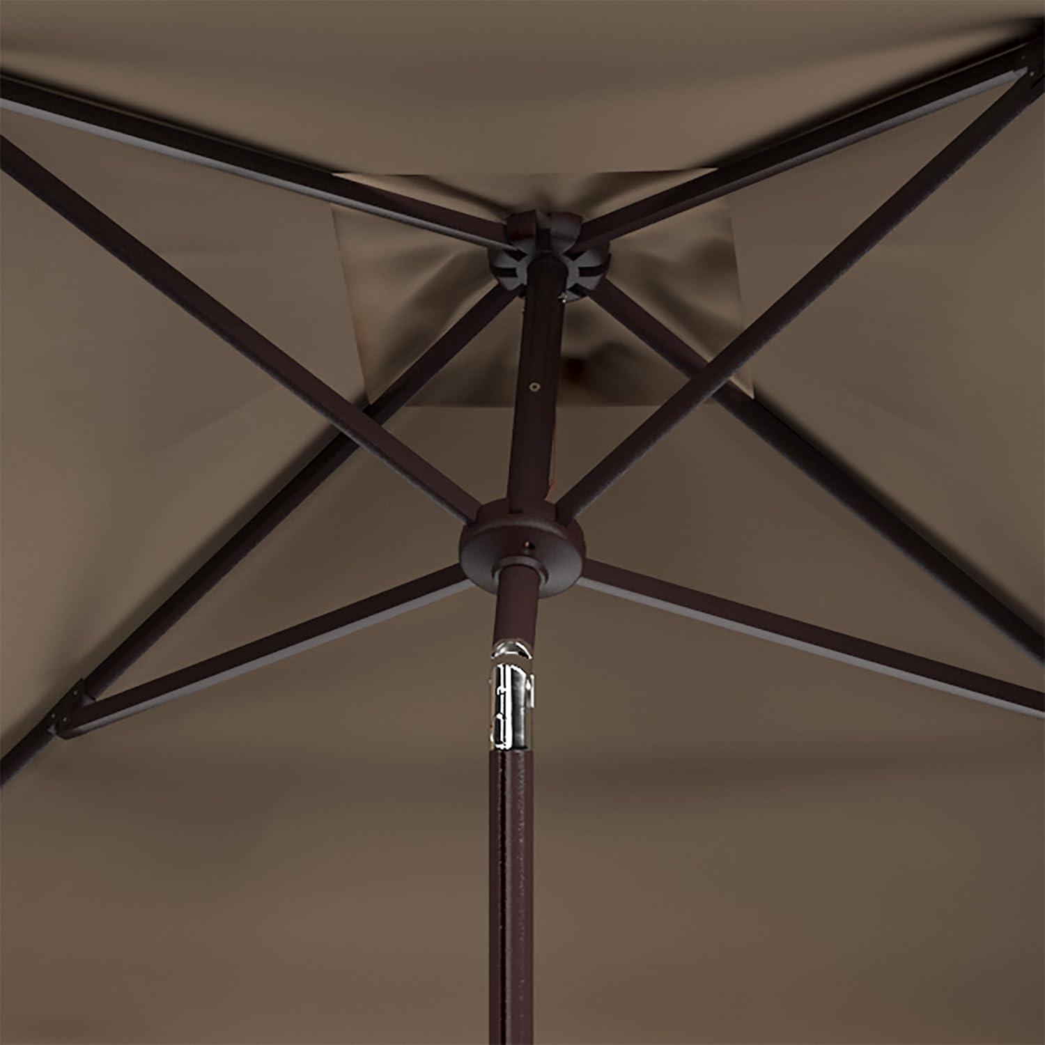 image:imageSafavieh Outdoor Elegant Valance White and Black 76 Square UV Protected Umbrella WhiteBlackBeigeWhite