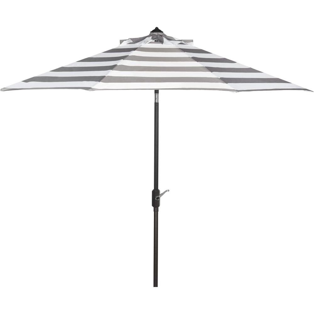 image:imageSafavieh Outdoor Collection Iris Fashion Line Auto Tilt 9inch UmbrellaGreyOff White