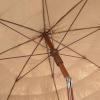 SAFAVIEH 6.5ft Outdoor Patio Umbrella, Hilo Collection, Tiki, Brown, Button Tilt, UV Resistant for Deck, Backyard, Poolside (PAT8512A)