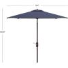 SAFAVIEH 7.5ft Outdoor Patio Umbrella, Square, Athens Collection, Beige & White, Auto Crank Tilt, UV Resistant for Deck, Backyard, Poolside (PAT8407B)(Navy/White)