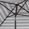 SAFAVIEH 7.5ft Outdoor Patio Umbrella, Square, Elsa Collection, Black & White Stripe, Auto Crank Tilt, UV Resistant for Deck, Backyard, Poolside (PAT8403A)(Navy / White)