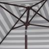 SAFAVIEH 7.5ft Outdoor Patio Umbrella, Square, Elsa Collection, Black & White Stripe, Auto Crank Tilt, UV Resistant for Deck, Backyard, Poolside (PAT8403A)(Navy / White)