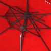 SAFAVIEH 9ft Outdoor Patio Umbrella, Double Top, Zimmerman Collection, Black & White, Crank, Button Tilt, UV Resistant for Deck, Backyard, Poolside (PAT8200H)(Red/White)