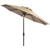 SAFAVIEH Outdoor Athens 11-Foot Round Crank UV Protected Umbrella(Beige)