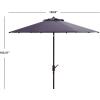 SAFAVIEH Outdoor Athens 11-Foot Round Crank UV Protected Umbrella(Navy/White)